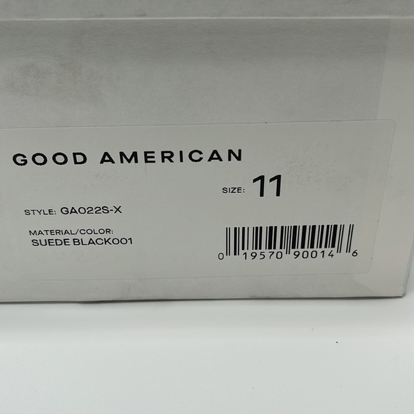 Good American Black Suede Slip on Formal SZ 11 women’s heels NIB made in Spain - Picture 9 of 12